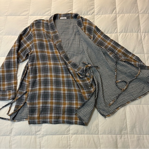 Free People X CP Shades Wrap Plaid Top - Picture 8 of 14